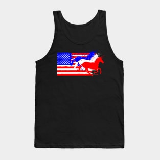 4th of July American unicorn flag Tank Top